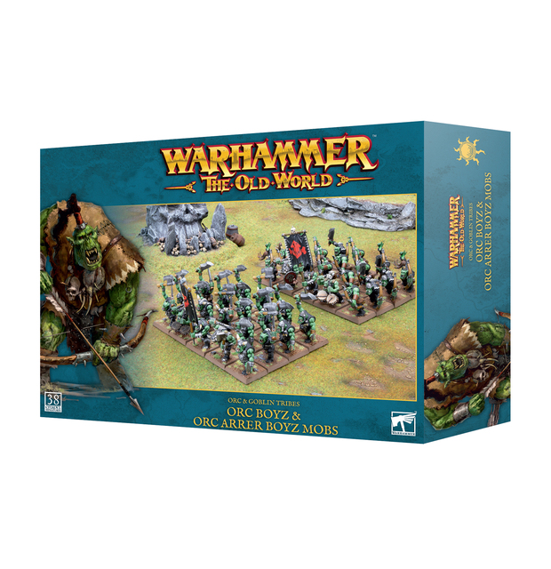 Games Workshop Warhammer the Old World Orc and Goblin Tribes Orc Boyz and Arrer Boyz Mob
