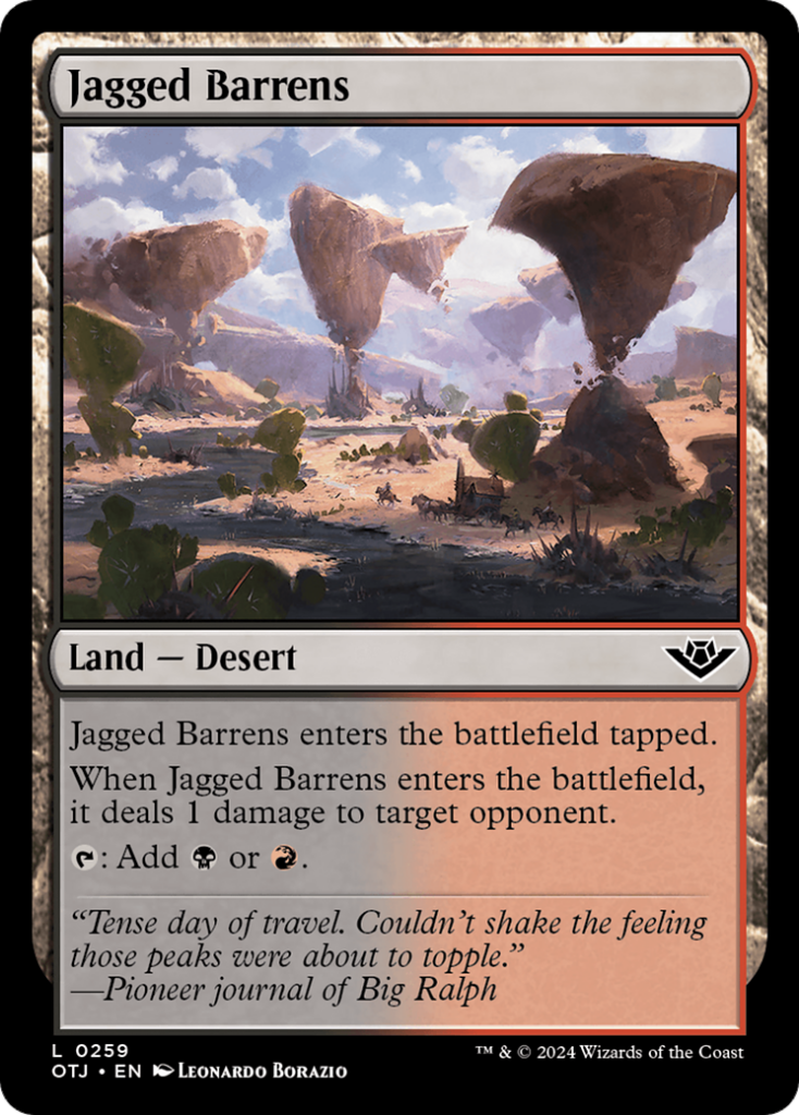 otj desert lands pauper mtg outlaws of thunder junction