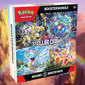 Pokemon Trading Card Game Scarlet and Violet Stellar Crown Booster Bundle of 6 Booster Packs