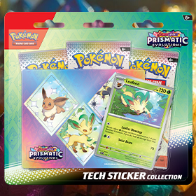 Pokemon Trading Card Game Prismatic Evolutions Tech Sticker Collection Leafeon Blister Pack