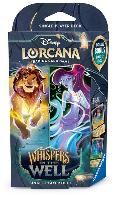 Disney Lorcana Trading Card Game Whispers in the Well Amber Emerald Starter Deck