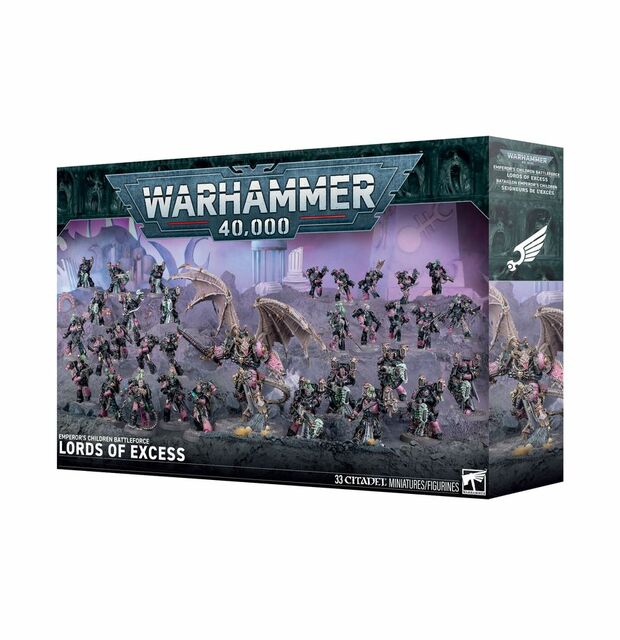 Games Workshop Warhammer 40,000 Emperors Children Battleforce Box Lords of Excess