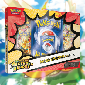 Pokemon trading Card Game Ascended Heroes Mega Emboar Boxed Set