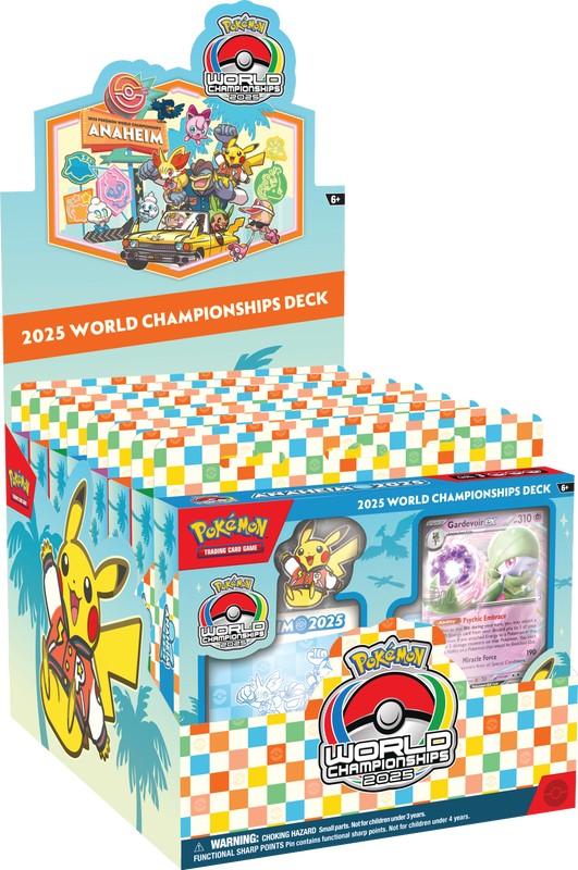 Pokemon Trading Card Game 2025 World Championships Deck Display of 8 Decks