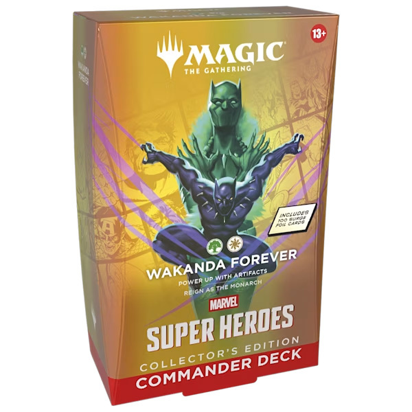 Magic the Gathering Trading Card Game Marvel Super Heroes Wakanda Forever Commander Deck Collectors Edition