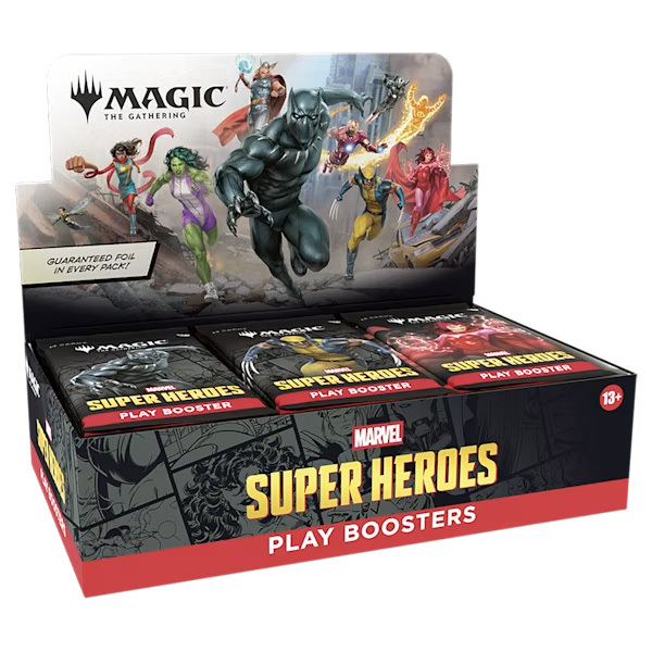 Magic the Gathering Trading Card Game Marvel Super Heroes Play Booster Box Display of 30 Packs